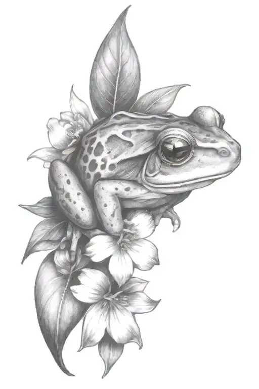 Botanic Frog Illustration