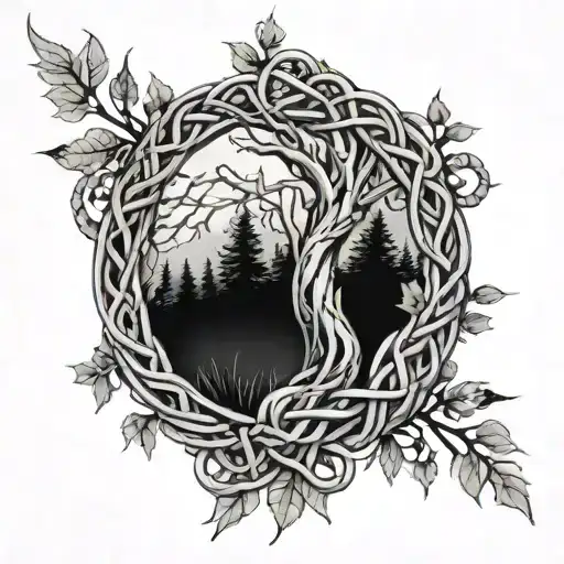 Woods And Celtic Braid