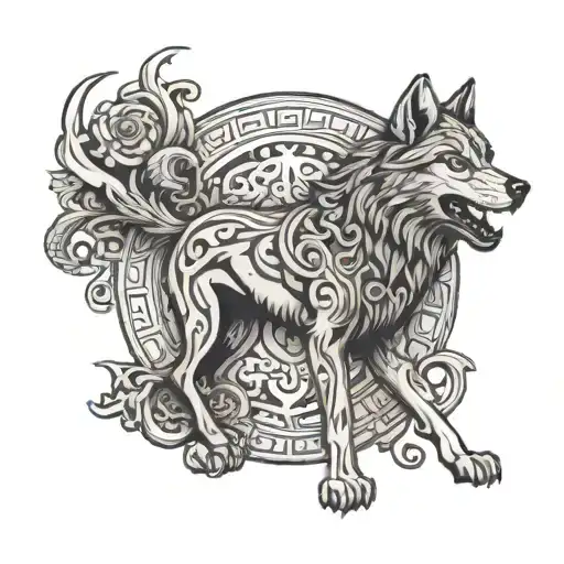 The Name Elijah In Achaemenid With The Symbol Of A Wolf