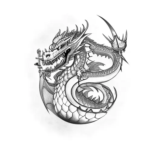 A Grimm Inspired Fairytale Scene With A Dragon And Musical Instruments