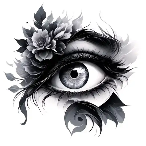 Woman With Third Eye Symbol Integrated