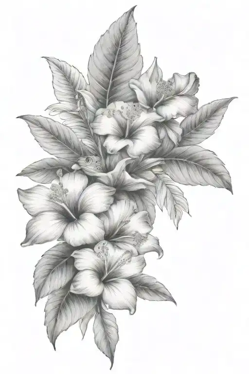 Hibiscus Frog Leaves Tropical