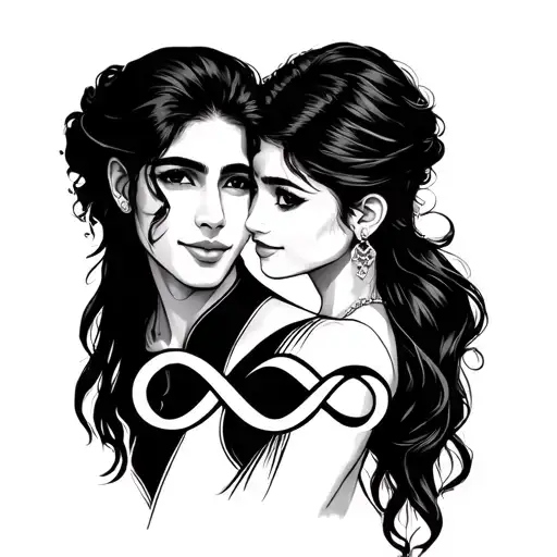 Supriya And Sanjay With Infinity Symbol Made