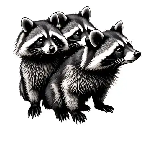 Three Raccoons Firefighter