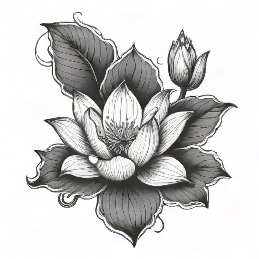 Number 13 With Lotus Plant Growing