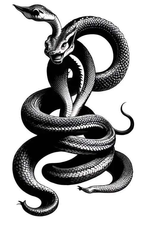 Nandi Trishul Snake Wrapped