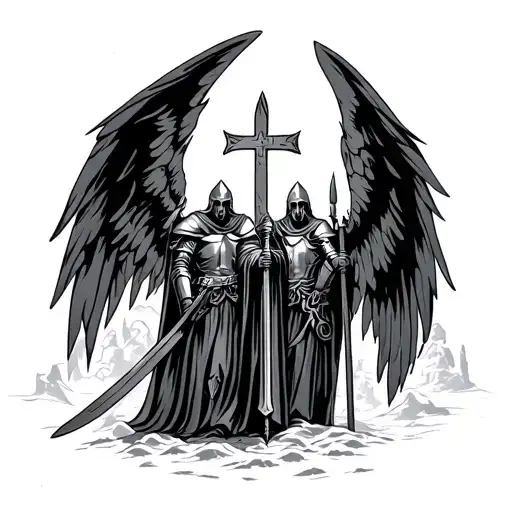 Knights Templar At The Gates Of Heaven