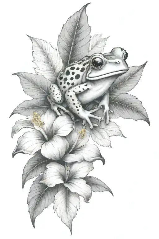 Hibiscus Frog Leaves Tropical