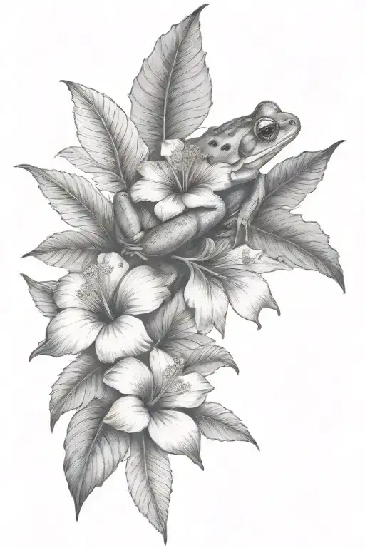 Hibiscus Frog Leaves Tropical