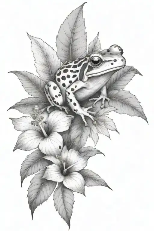 Hibiscus Frog Leaves Tropical