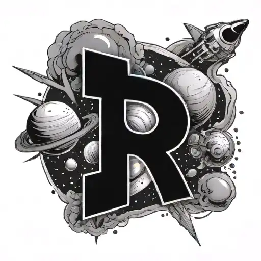 Space With Number 13 And Letter R