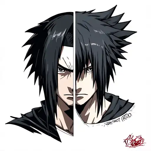 Half Sasuke Face Half Itachi Face
