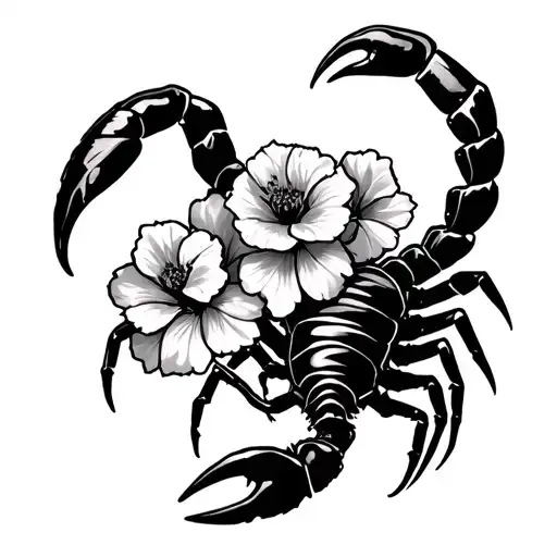 Scorpio With Geraniums