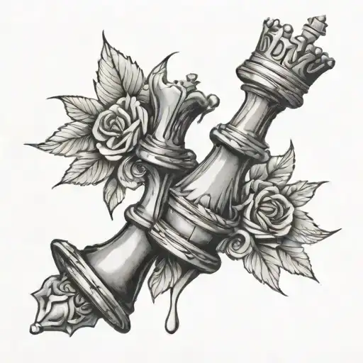 Broken Queen Chess Piece