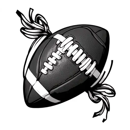 Football Laces Intertwined In Skin