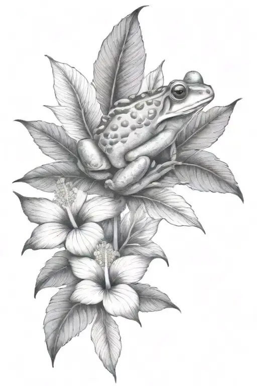 Hibiscus Frog Leaves Tropical