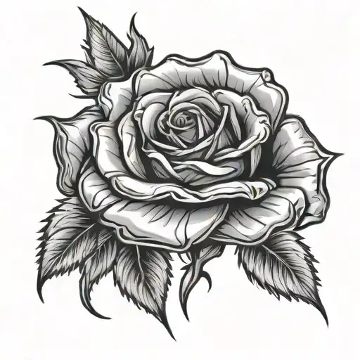 Rose Wrapped In Barb Wire