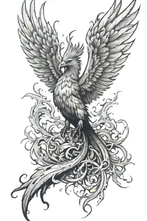 Evil Phoenix Rising From The Ashes