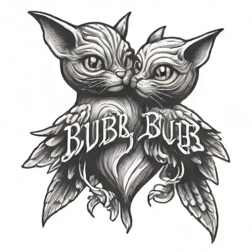 The Words Bub And Bub In A Love Heart