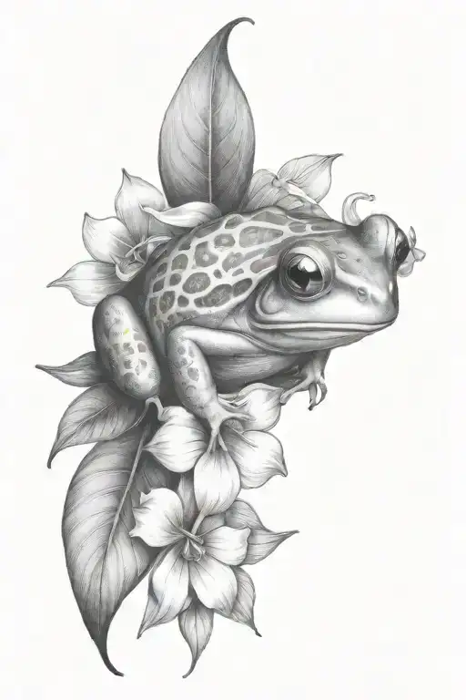 Botanic Frog Illustration