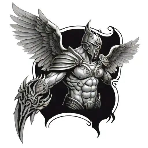 Warrior With Wings Holding