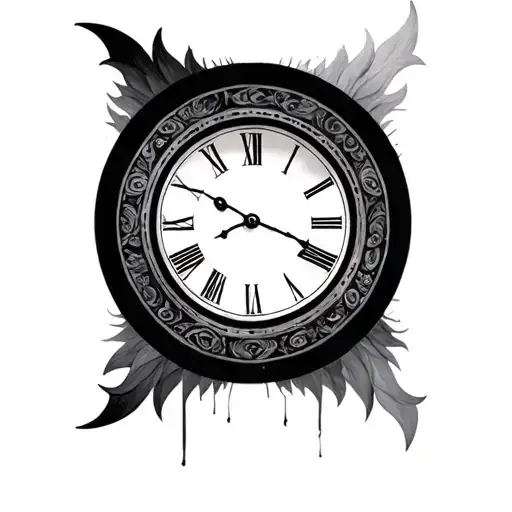 Round Clock With Nothing Around It