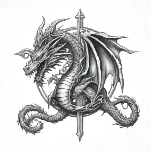 Dragon Around Saint Peters Cross