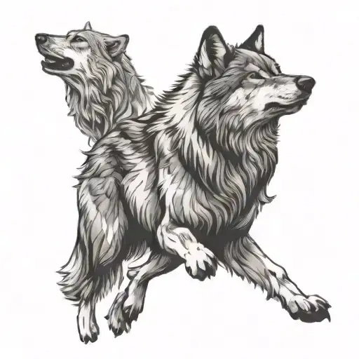 Wolf Leaving The Pack Roaming Freely