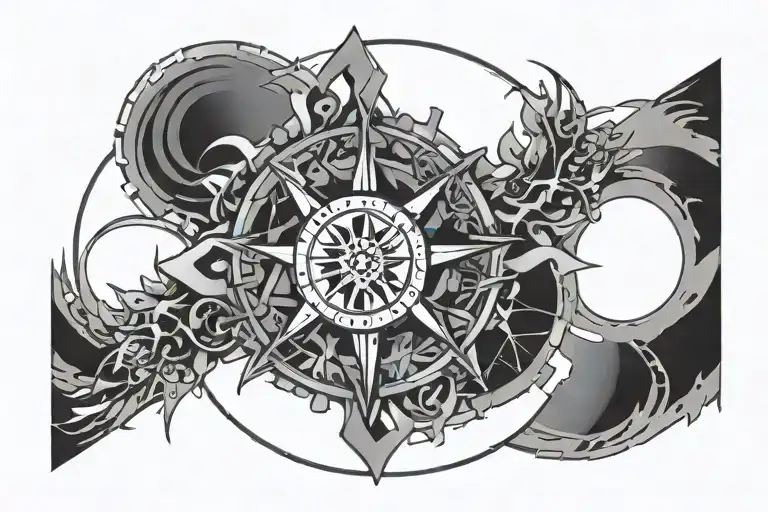 Adrenaline Molecule With Vegvisir Symbol Inside The Benzene Ring