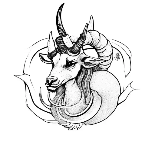 Capricorn Zodiac Sign Vertical