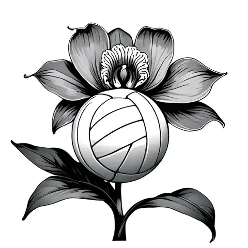 Volleyball Morphing Into An Orchid Flower