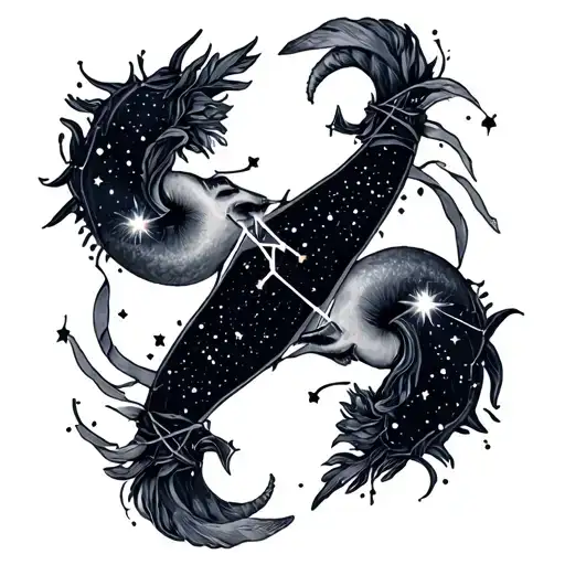 Hopeful Virgo Constellation Intertwined With Capricorn And Aquarius