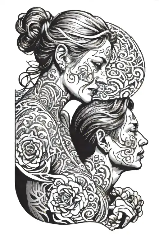 Mother Son Looking At Each Other