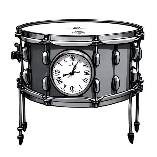 Snare Drum With Clock Embedded