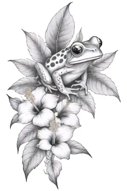 Hibiscus Frog Leaves Tropical