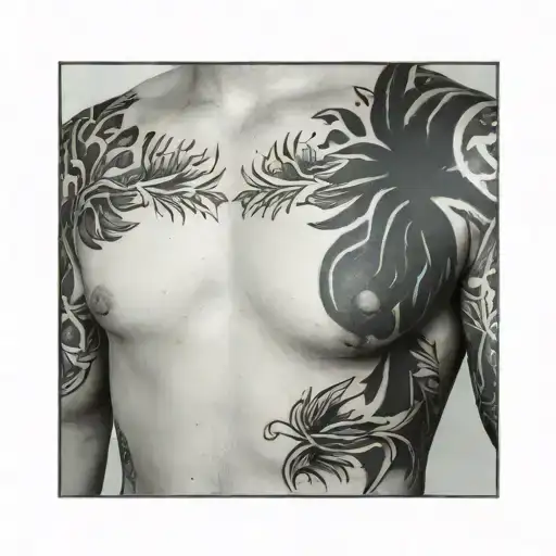 Coverup Blackout Tattoo Chest