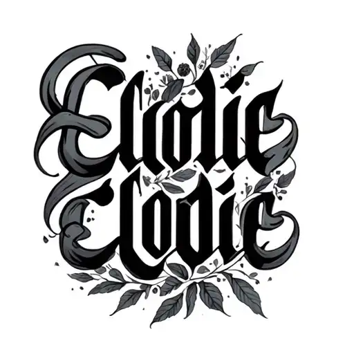 Text Elodie Script Font Intertwined