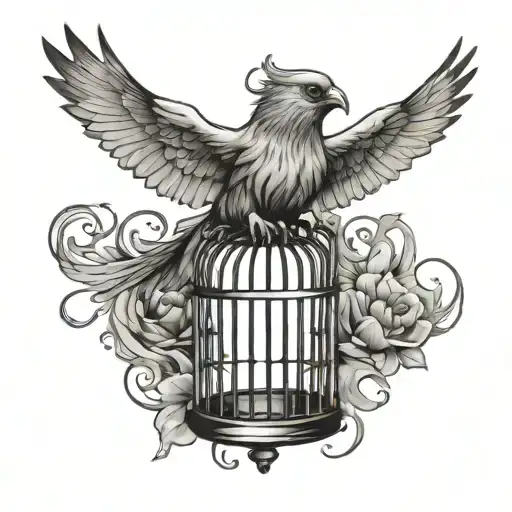 Cage Bird Flying