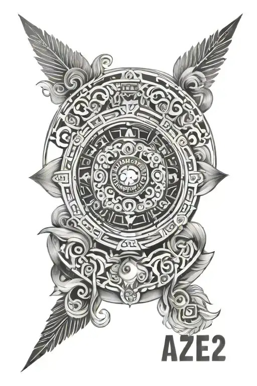 Aztec Calendar With The Date 11 24 2022