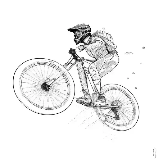 A Person Riding A Mountain Bike