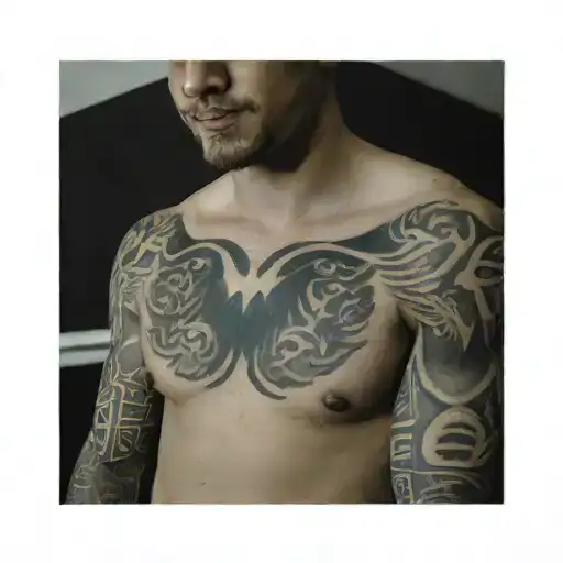 Coverup Blackout Tattoo Chest