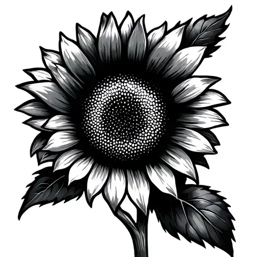Simple Minimalist Sunflower