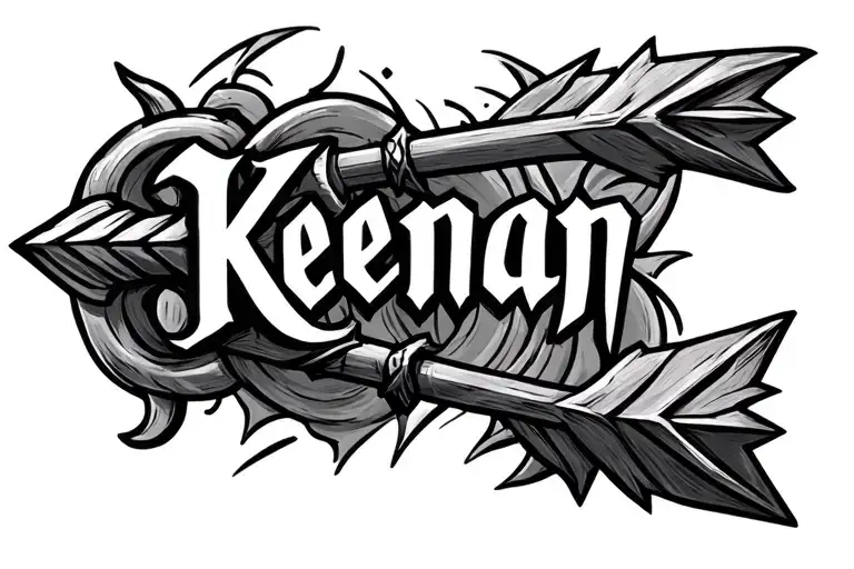 Viking Arrow With Name Keenan Incorporated Within