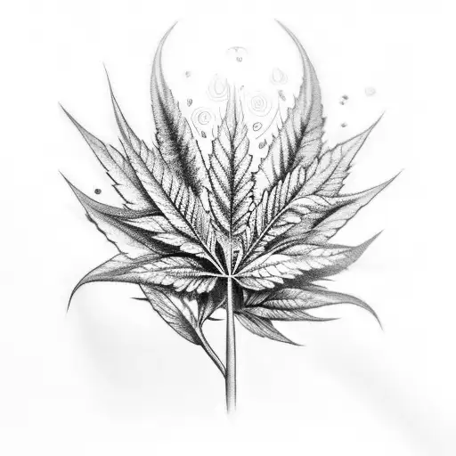 Realistic Weed Plant Sleeve