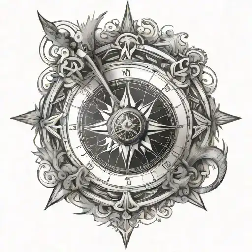 Compass With Sun And Moomln