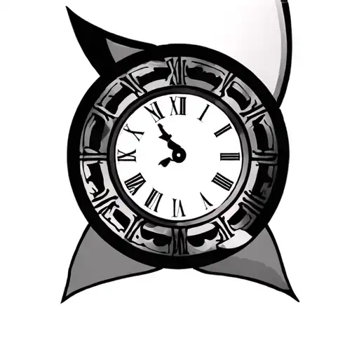 Round Clock With Roman Numerals