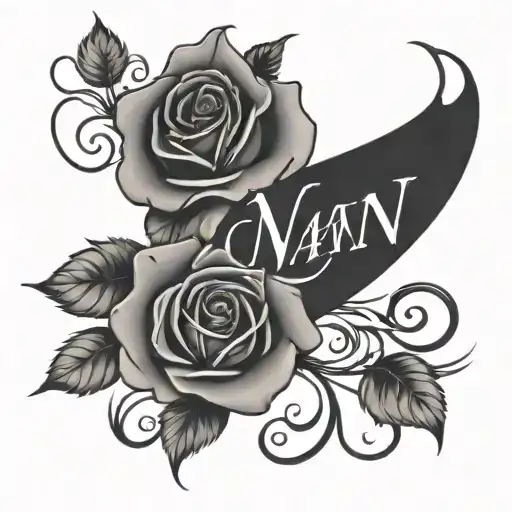 Janan Name Tattoo Idea With Rose Background
