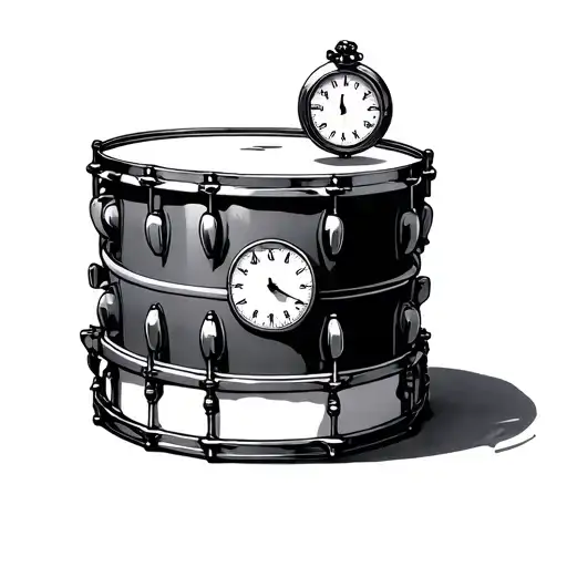 Snare Drum With Clock