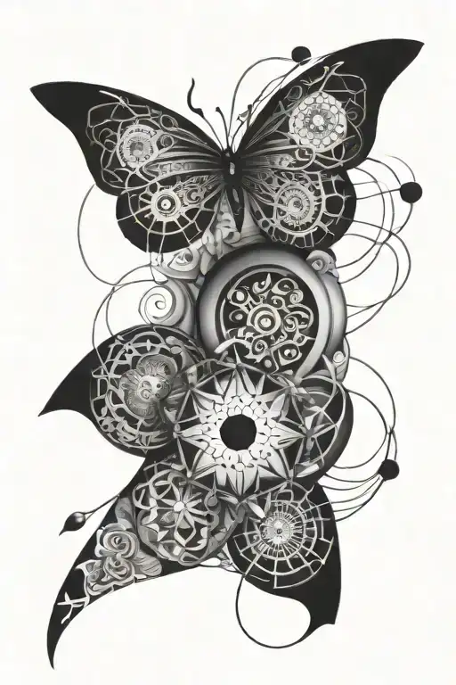 Incorporate The Client's Love For Abstract Art Into A Blackwork Tattoo With Intricate Patterns