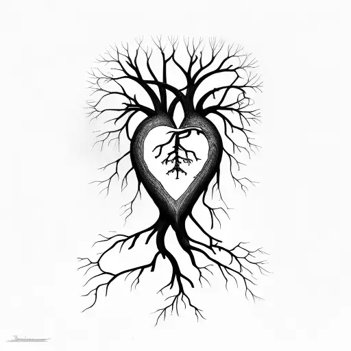 Heart With Tree Roots